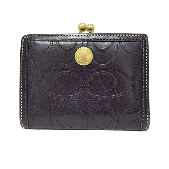 Auth COACH Ergo - Black Leather Bifold Wallet - Picture 5 of 5